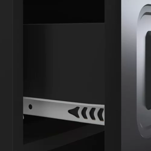  Éjjeliszekrény fiókkal Fekete 43 x 41 x 63,5 cm Szerelt Fa