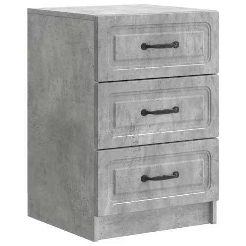  Éjjeliszekrény fiókkal Betonszürke 43 x 41 x 63,5 cm Szerelt Fa