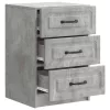  Éjjeliszekrény fiókkal Betonszürke 43 x 41 x 63,5 cm Szerelt Fa
