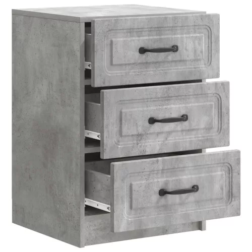  Éjjeliszekrény fiókkal Betonszürke 43 x 41 x 63,5 cm Szerelt Fa