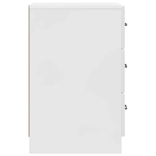  Éjjeliszekrény Magasfényű Fehér 43 x 41 x 63,5 cm Szerelt Fa