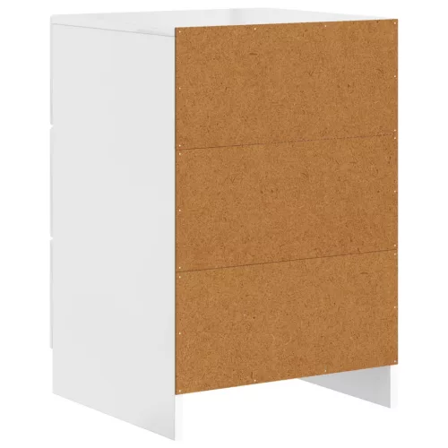  Éjjeliszekrény Magasfényű Fehér 43 x 41 x 63,5 cm Szerelt Fa