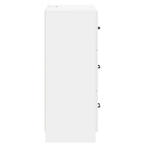  Fiókos szekrény Magasfényű Fehér 66 x 34,5 x 87 cm Szerelt Fa