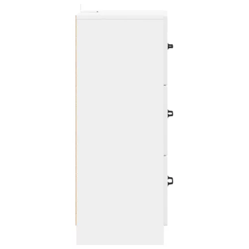  Fiókos szekrény Magasfényű Fehér 33 x 34,5 x 87 cm Szerelt Fa