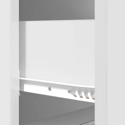  Fiókos szekrény Magasfényű Fehér 33 x 34,5 x 87 cm Szerelt Fa