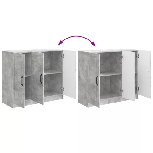  Széf Betonszürke 89 x 34,5 x 77 cm Szerelt Fa