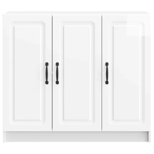  Széf Magasfényű Fehér 89 x 34,5 x 77 cm Szerelt Fa