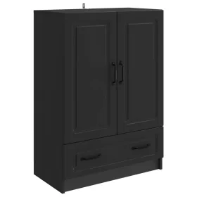  Széf fiókkal Fekete 66 x 34,5 x 92 cm Szerelt Fa