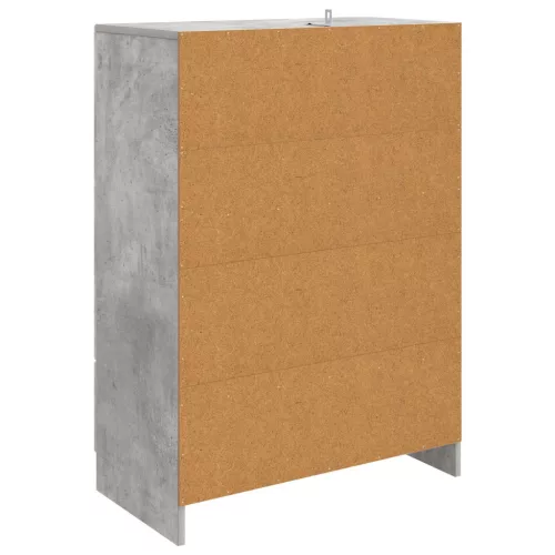  Széf fiókkal Betonszürke 66 x 34,5 x 92 cm Szerelt Fa