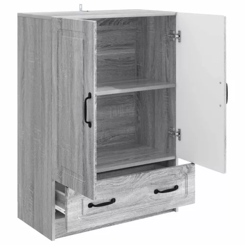  Széf fiókkal Szürke Sonoma 66 x 34,5 x 92 cm Szerelt Fa