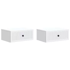    Éjjeliszekrény fiókkal 2 pcs Fehér 49 x 34,5 x 20 cm Szerelt Fa