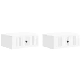   Éjjeliszekrény fiókkal 2 pcs Magasfényű Fehér 49 x 34,5 x 20 cm
