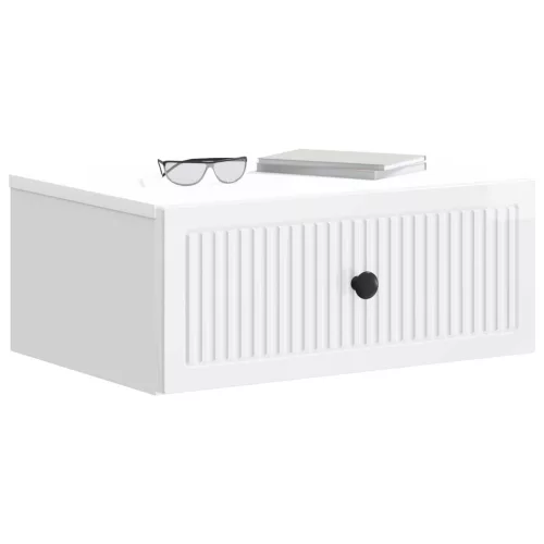  Éjjeliszekrény fiókkal 2 pcs Magasfényű Fehér 49 x 34,5 x 20 cm