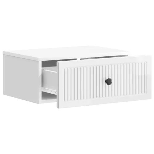  Éjjeliszekrény fiókkal 2 pcs Magasfényű Fehér 49 x 34,5 x 20 cm