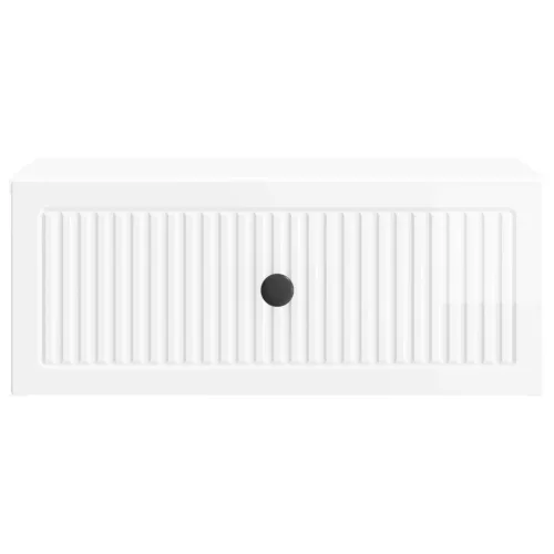  Éjjeliszekrény fiókkal 2 pcs Magasfényű Fehér 49 x 34,5 x 20 cm