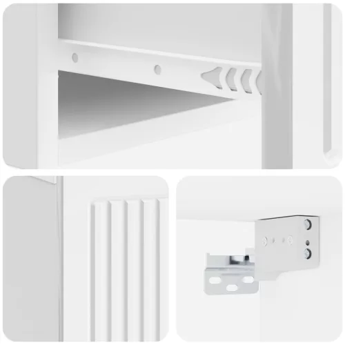  Éjjeliszekrény fiókkal 2 pcs Magasfényű Fehér 49 x 34,5 x 20 cm