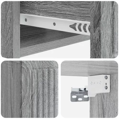  Éjjeliszekrény 2 pcs Szürke Sonoma 49 x 34,5 x 20 cm Szerelt Fa