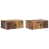  Éjjeliszekrény 2 pcs Antik Fa 49 x 34,5 x 20 cm Szerelt Fa