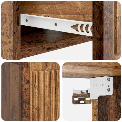  Éjjeliszekrény 2 pcs Antik Fa 49 x 34,5 x 20 cm Szerelt Fa