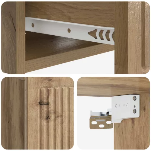  Éjjeliszekrény Kézműves Tölgy 49 x 34,5 x 20 cm Szerelt Fa