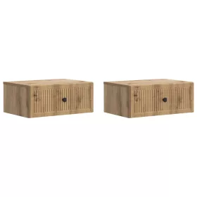    Éjjeliszekrény fiókkal 2 pcs Kézműves Tölgy 49 x 34,5 x 20 cm