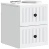  Fali éjjeli szekrény 2 pcs Fehér 33 x 34,5 x 40 cm Szerelt Fa