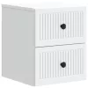  Fali éjjeli szekrény 2 pcs Fehér 33 x 34,5 x 40 cm Szerelt Fa