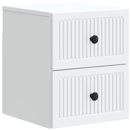  Fali éjjeli szekrény 2 pcs Fehér 33 x 34,5 x 40 cm Szerelt Fa