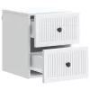  Fali éjjeli szekrény 2 pcs Fehér 33 x 34,5 x 40 cm Szerelt Fa