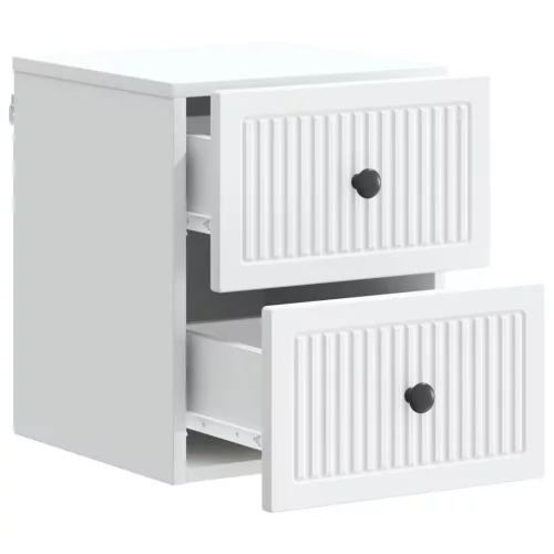  Fali éjjeli szekrény 2 pcs Fehér 33 x 34,5 x 40 cm Szerelt Fa