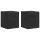  Fali éjjeli szekrény 2 pcs Fekete 33 x 34,5 x 40 cm Szerelt Fa