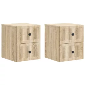    Fali éjjeli szekrény 2 pcs Sonoma Tölgy 33 x 34,5 x 40 cm