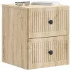  Fali éjjeli szekrény 2 pcs Sonoma Tölgy 33 x 34,5 x 40 cm