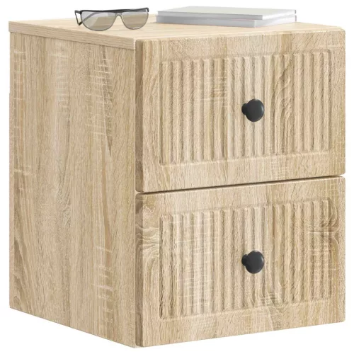  Fali éjjeli szekrény 2 pcs Sonoma Tölgy 33 x 34,5 x 40 cm