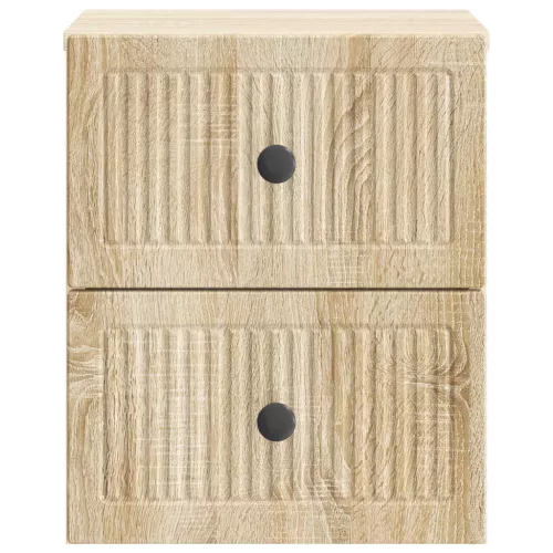  Fali éjjeli szekrény 2 pcs Sonoma Tölgy 33 x 34,5 x 40 cm