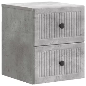    Fali éjjeli szekrény Betonszürke 33 x 34,5 x 40 cm Szerelt Fa