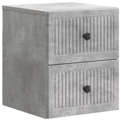  Fali éjjeli szekrény 2 pcs Betonszürke 33 x 34,5 x 40 cm