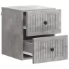  Fali éjjeli szekrény 2 pcs Betonszürke 33 x 34,5 x 40 cm