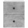  Fali éjjeli szekrény 2 pcs Betonszürke 33 x 34,5 x 40 cm