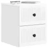  Fali éjjeli szekrény 2 pcs Magasfényű Fehér 33 x 34,5 x 40 cm