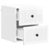  Fali éjjeli szekrény 2 pcs Magasfényű Fehér 33 x 34,5 x 40 cm