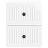  Fali éjjeli szekrény 2 pcs Magasfényű Fehér 33 x 34,5 x 40 cm