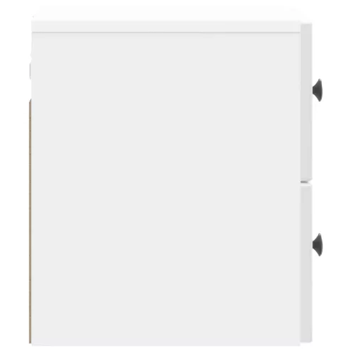  Fali éjjeli szekrény 2 pcs Magasfényű Fehér 33 x 34,5 x 40 cm