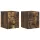  Fali éjjeli szekrény 2 pcs Füstös Tölgy 33 x 34,5 x 40 cm