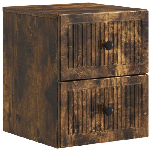  Fali éjjeli szekrény 2 pcs Füstös Tölgy 33 x 34,5 x 40 cm