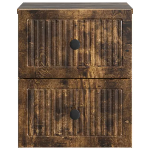  Fali éjjeli szekrény 2 pcs Füstös Tölgy 33 x 34,5 x 40 cm