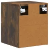  Fali éjjeli szekrény 2 pcs Füstös Tölgy 33 x 34,5 x 40 cm