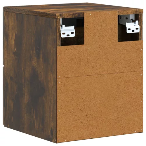  Fali éjjeli szekrény 2 pcs Füstös Tölgy 33 x 34,5 x 40 cm
