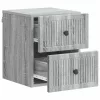  Fali éjjeli szekrény Szürke Sonoma 33 x 34,5 x 40 cm Szerelt Fa
