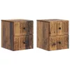  Fali éjjeli szekrény fiókkal 2 pcs Antik Fa 33 x 34,5 x 40 cm
